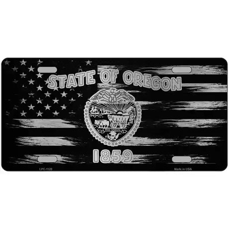 Oregon Carbon Fiber Novelty Metal License Plate 24" x 12" (LLPC)