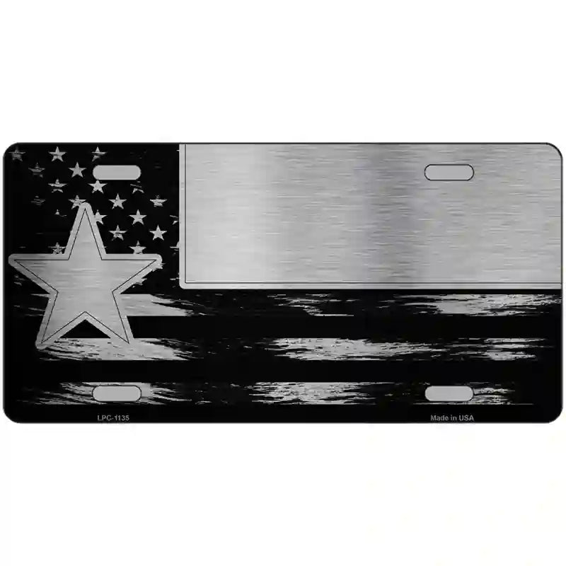 Texas Carbon Fiber Novelty Metal License Plate 24" x 12" (LLPC)