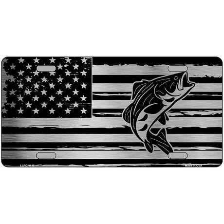 Patriotic Bass Novelty Metal License Plate LPC-1146