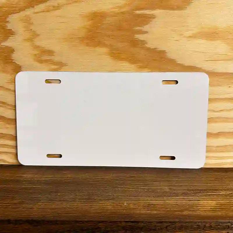 White Dye Sublimation 6" x 12" Metal Novelty License Plate Tag LP-000