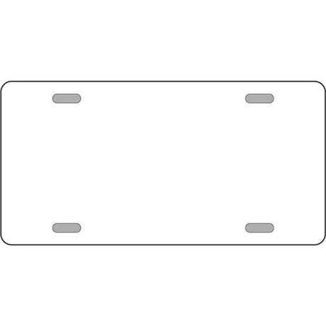 White Dye Sublimation Blank 6X12 Metal Novelty License Plate Tag LP-000