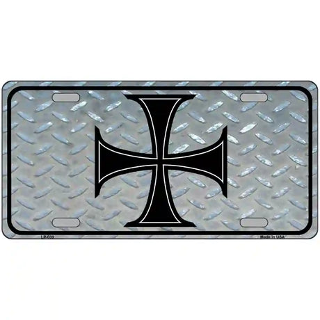 Maltese Cross Novelty Metal License Plate 12" x 6" (LP)