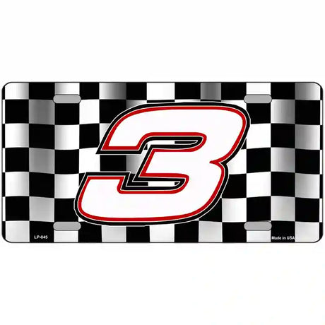 Dale Earnhardt #3 Novelty Metal License Plate LP-045