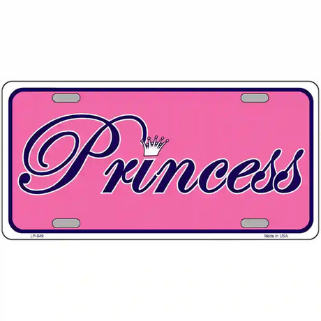 Pink Princess Tiara Novelty Metal License Plate 12" x 6" (LP)