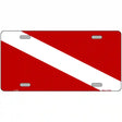 Diving Flag Novelty Metal License Plate 12" x 6" (LP)