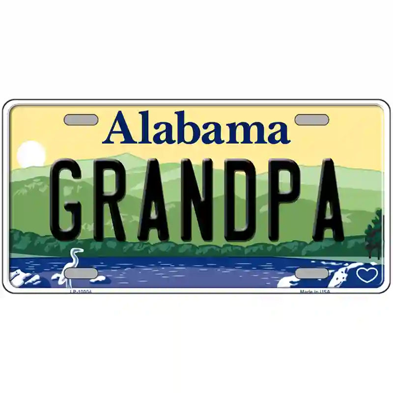 Grandpa Alabama Metal Novelty License Plate 12" x 6" (LP)