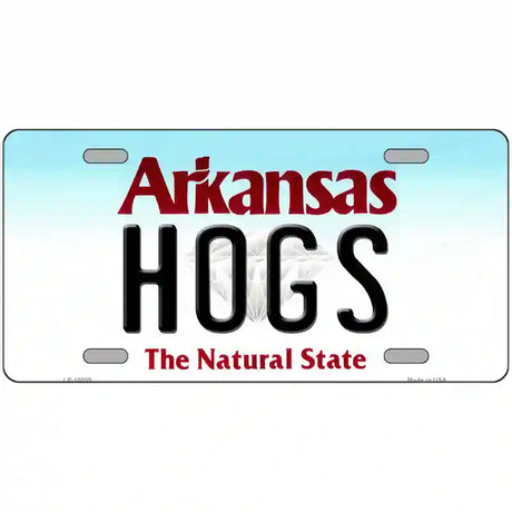 Hogs Arkansas Metal Novelty License Plate 12" x 6" (LP)