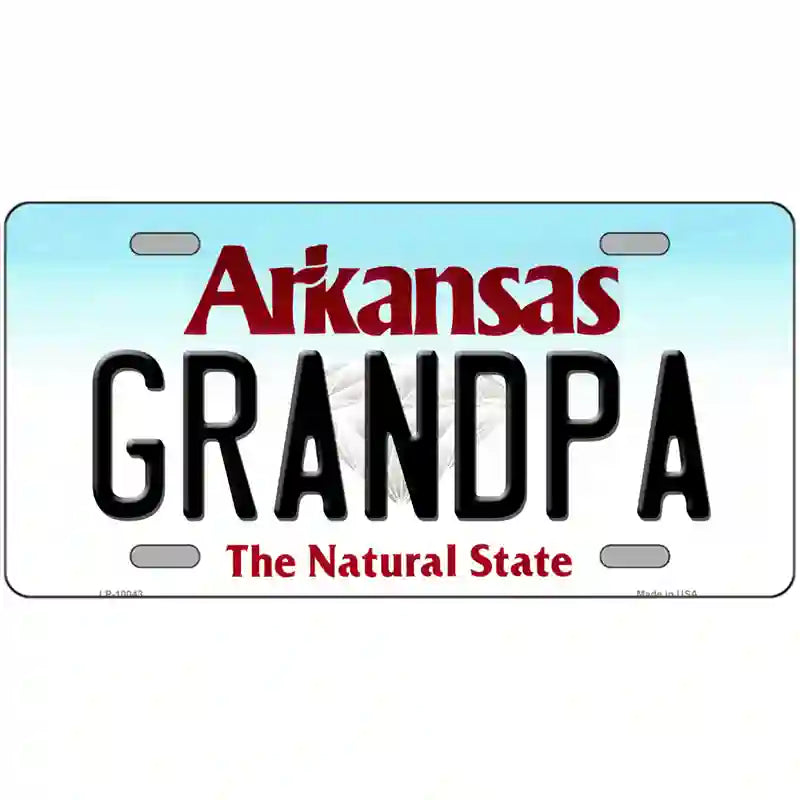 Grandpa Arkansas Metal Novelty License Plate 12" x 6" (LP)