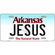 Jesus Arkansas Metal Novelty License Plate 12" x 6" (LP)