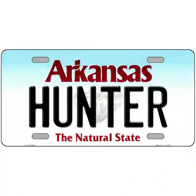 Hunter Arkansas Metal Novelty License Plate 12" x 6" (LP)