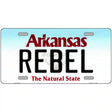 Rebel Arkansas Metal Novelty License Plate 12" x 6" (LP)