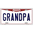 Grandpa Ohio Metal Novelty License Plate 12" x 6" (LP)