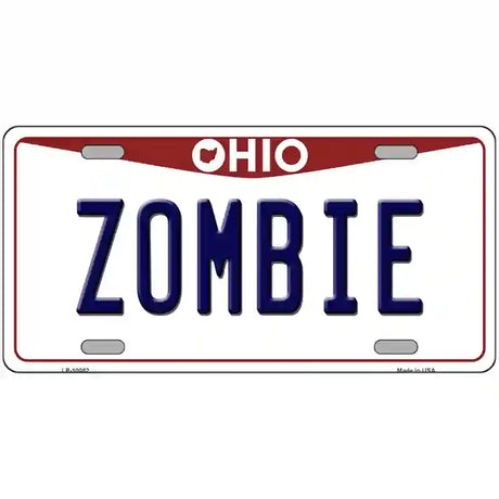 Zombie Ohio Metal Novelty License Plate 12" x 6" (LP)