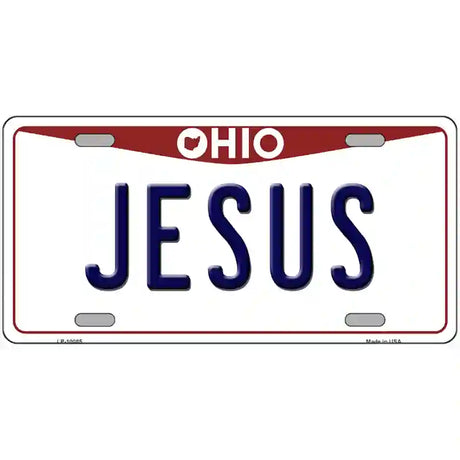 Jesus Ohio Metal Novelty License Plate 12" x 6" (LP)