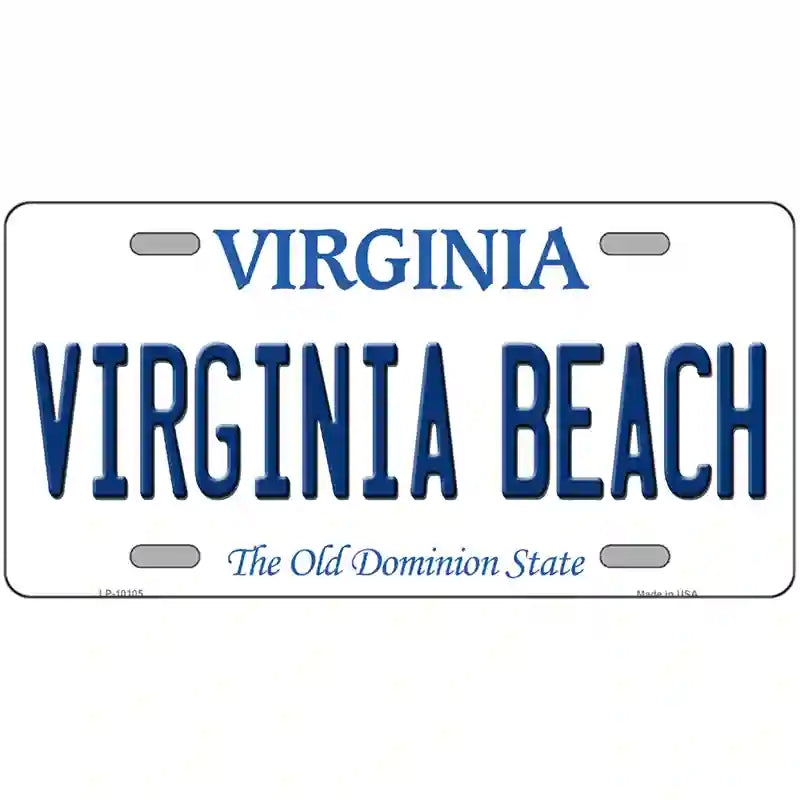 Virginia Beach Virginia Metal Novelty License Plate 12" x 6" (LP)