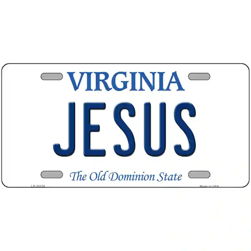 Jesus Virginia Metal Novelty License Plate 12" x 6" (LP)