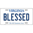 Blessed Virginia Metal Novelty License Plate 12" x 6" (LP)