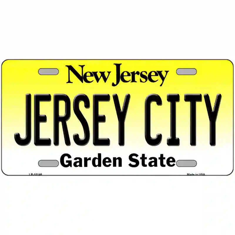 Jersey City New Jersey Metal Novelty License Plate