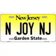 N Joy NJ New Jersey Metal Novelty License Plate 12" x 6" (LP)