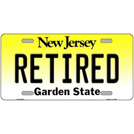 Retired New Jersey Metal Novelty License Plate 12" x 6" (LP)