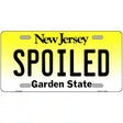 Spoiled New Jersey Metal Novelty License Plate 12" x 6" (LP)