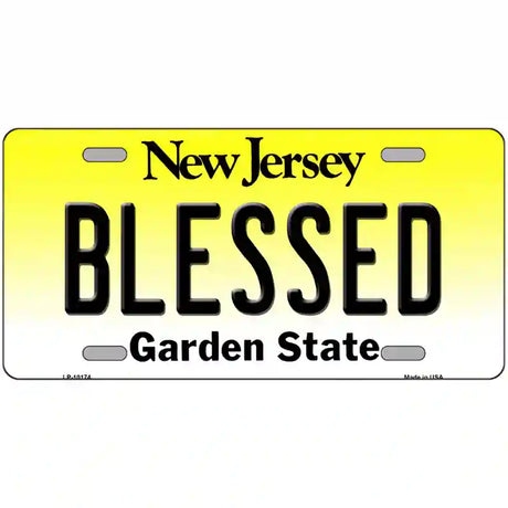 Blessed New Jersey Metal Novelty License Plate 12" x 6" (LP)