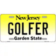 Golfer New Jersey Metal Novelty License Plate 12" x 6" (LP)