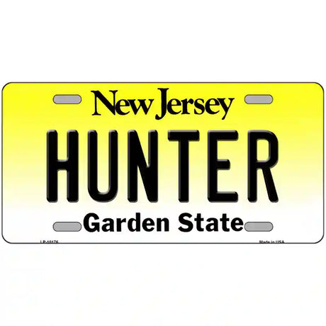 Hunter New Jersey Metal Novelty License Plate 12" x 6" (LP)