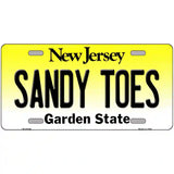 Sandy Toes New Jersey Metal Novelty License Plate 12" x 6" (LP)