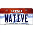 Native Utah Metal Novelty License Plate 12" x 6" (LP)