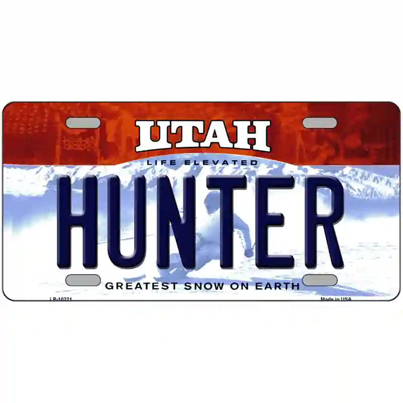 Hunter Utah Metal Novelty License Plate 12" x 6" (LP)