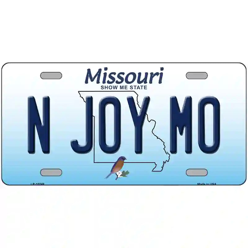 N Joy MO Missouri Metal Novelty License Plate 12" x 6" (LP)