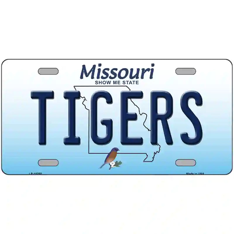 Tigers Missouri Metal Novelty License Plate 12" x 6" (LP)