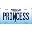 Princess Missouri Metal Novelty License Plate 12" x 6" (LP)