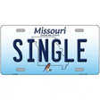 Single Missouri Metal Novelty License Plate 12" x 6" (LP)