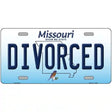 Divorced Missouri Metal Novelty License Plate 12" x 6" (LP)