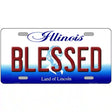 Blessed Illinois Metal Novelty License Plate 12" x 6" (LP)