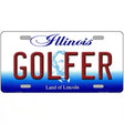 Golfer Illinois Metal Novelty License Plate 12" x 6" (LP)