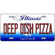 Deep Dish Pizza Illinois Metal Novelty License Plate 12" x 6" (LP)