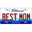 Best Mom Illinois Metal Novelty License Plate 12" x 6" (LP)