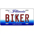 Biker Illinois Metal Novelty License Plate 12" x 6" (LP)