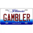 Gambler Illinois Metal Novelty License Plate 12" x 6" (LP)