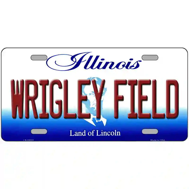 Wrigley Field Illinois Metal Novelty License Plate 12" x 6" (LP)