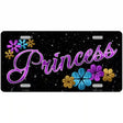 Princess Glitter Metal Novelty License Plate 12" x 6" (LP)