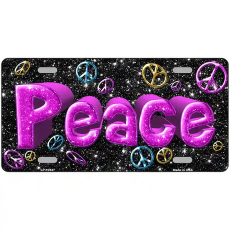 Peace Metal Novelty License Plate 12" x 6" (LP)