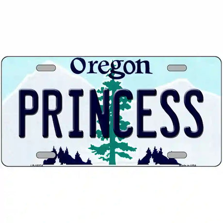 Princess Oregon Metal Novelty License Plate 12" x 6" (LP)