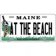 At The Beach Maine Metal Novelty License Plate 12" x 6" (LP)