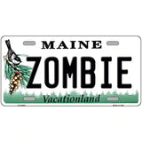 Zombie Maine Metal Novelty License Plate 12" x 6" (LP)