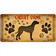 Great Dane Novelty Metal License Plate 12" x 6" (LP)