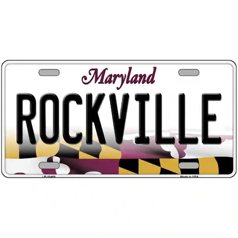 Rockville Maryland Metal Novelty License Plate 12" x 6" (LP)